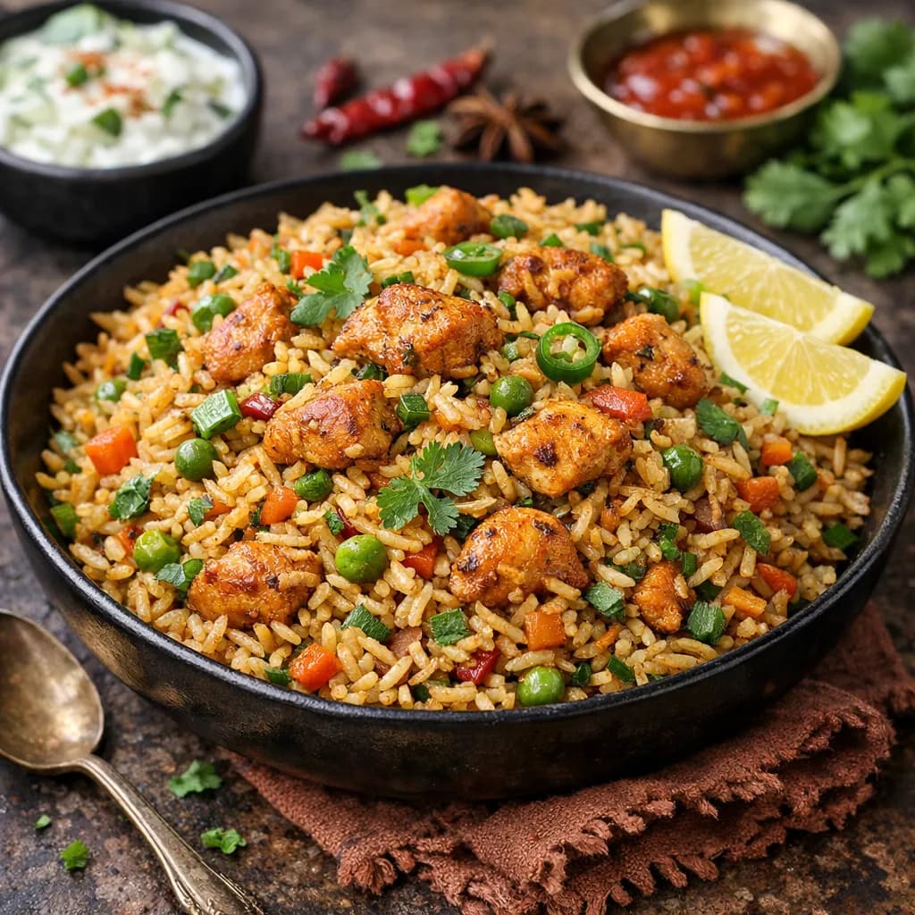 Indian-Style Chicken Fried Rice