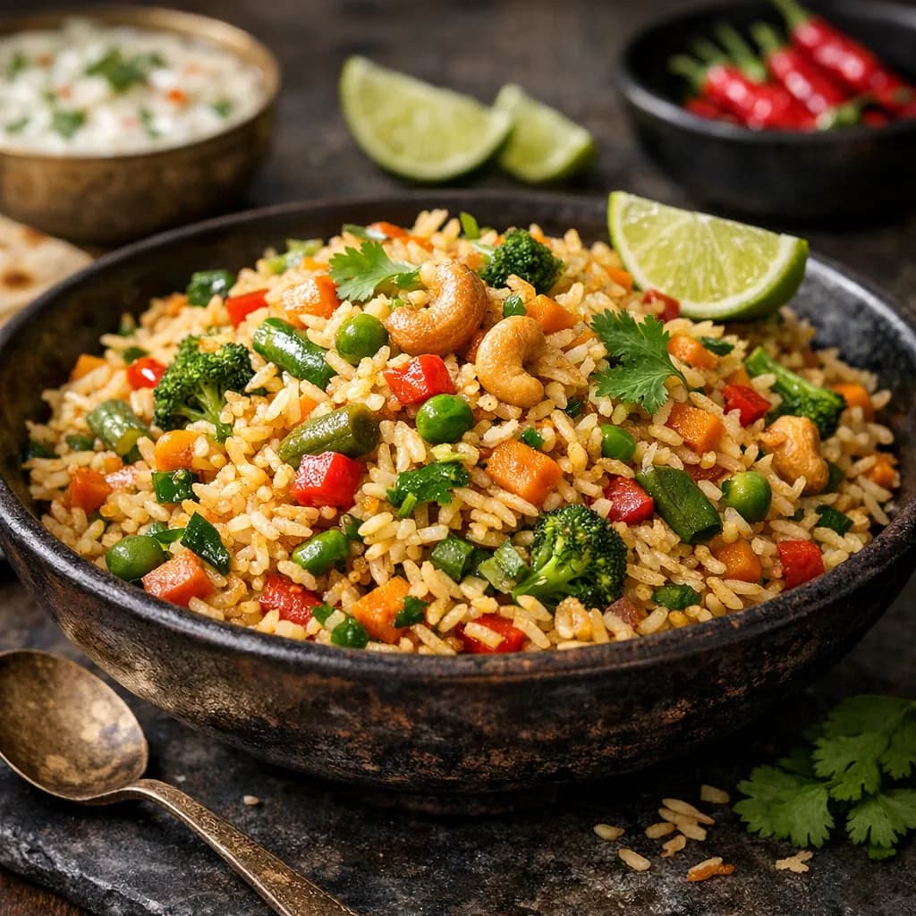 Indian-Style Vegetable Fried Rice