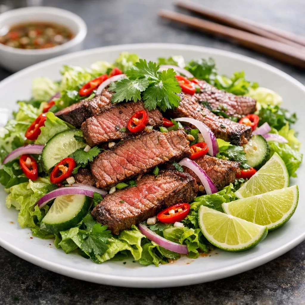Insalata Thai Piccante di Manzo senza Glutine