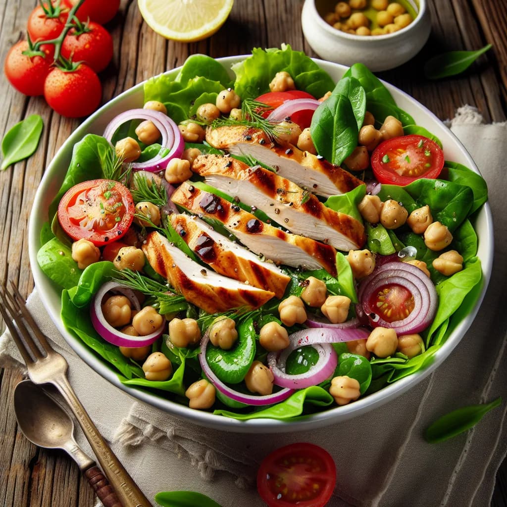 Insalata di Ceci e Pollo
