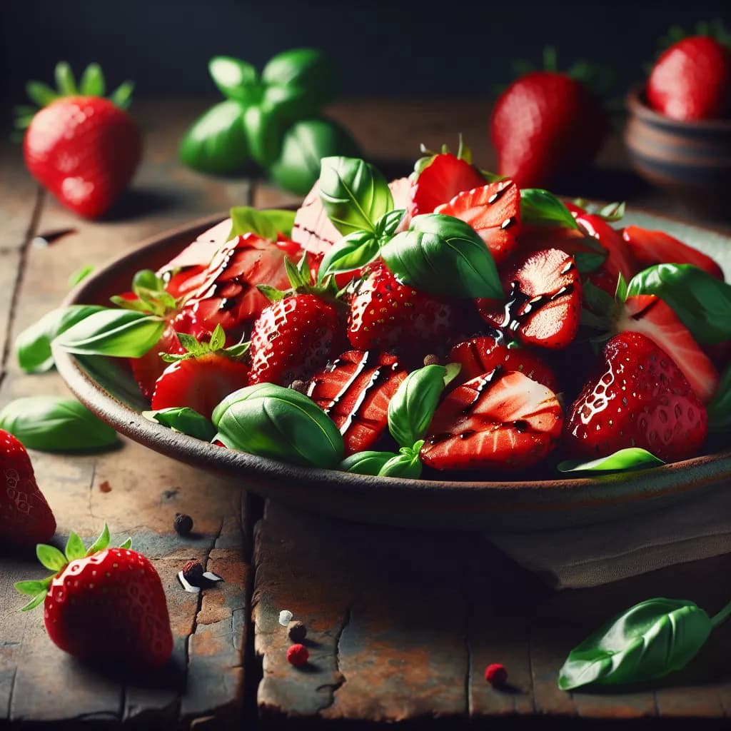 Insalata di Fragole e Basilico