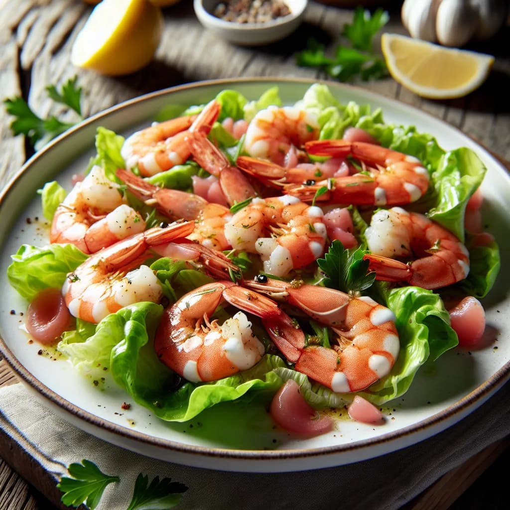 Insalata di Gamberi e Lattuga