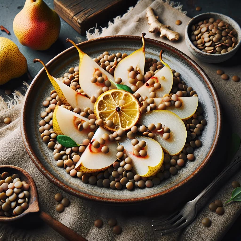Insalata di Lenticchie, Pere e Zenzero