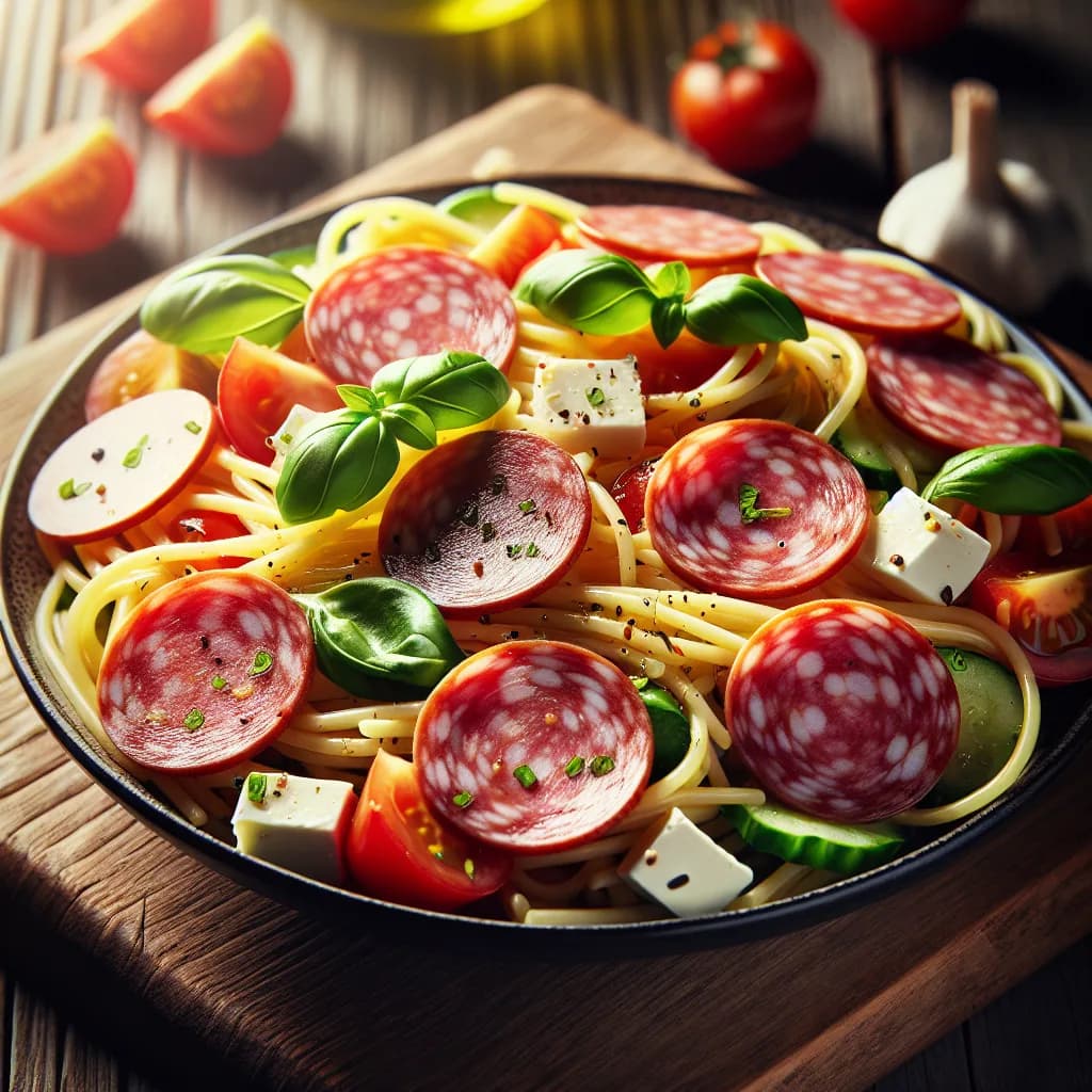 Insalata di Pasta con Salame