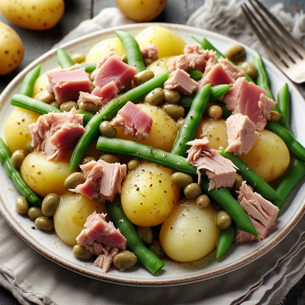 Insalata di Patate, Fagioli e Tonno