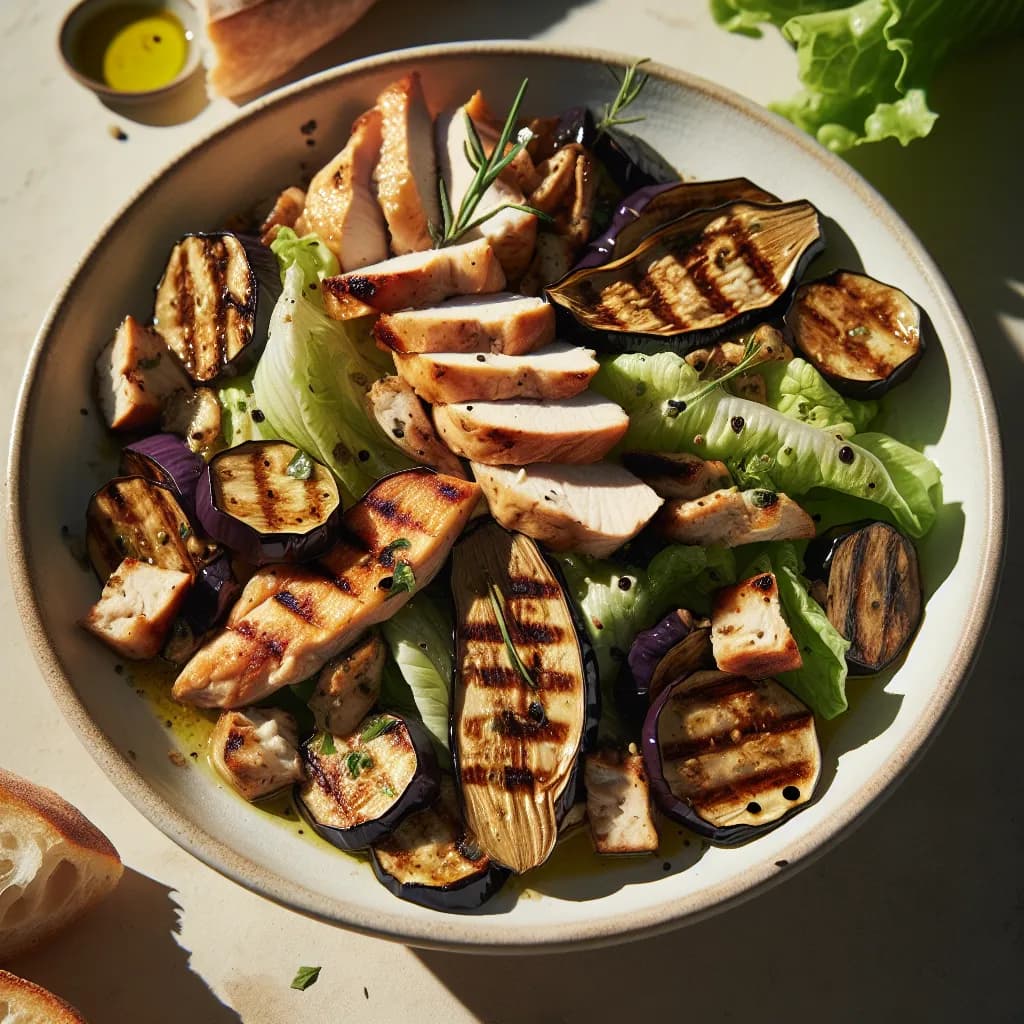 Insalata di Pollo e Melanzane