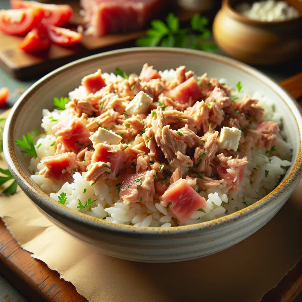 Insalata di Riso con Tonno e Formaggio Spalmabile