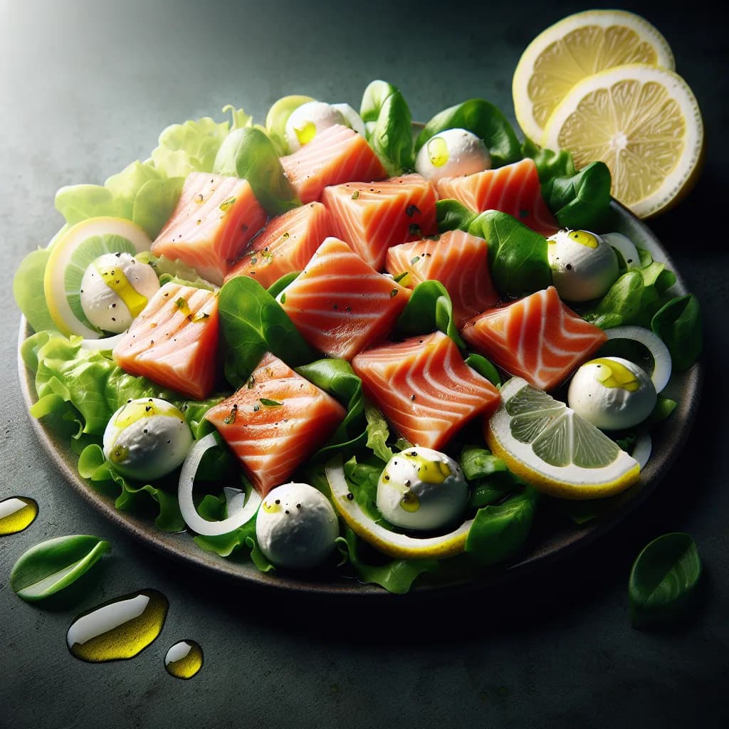 Insalata di Salmone e Mozzarella