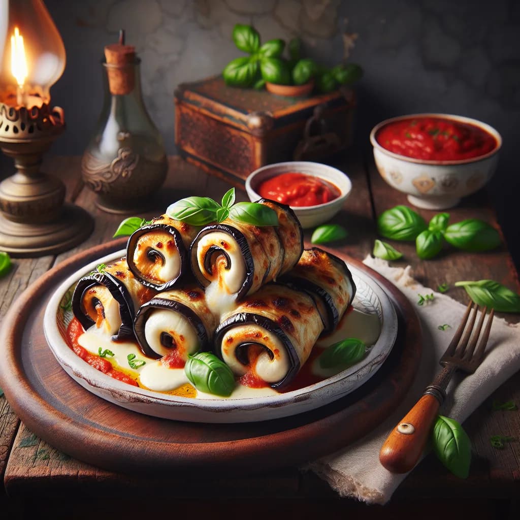 Involtini Piccanti di Melanzane e Mozzarella