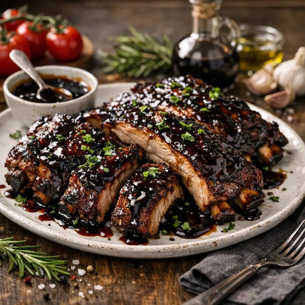 Italian Balsamic-Glazed Ribs