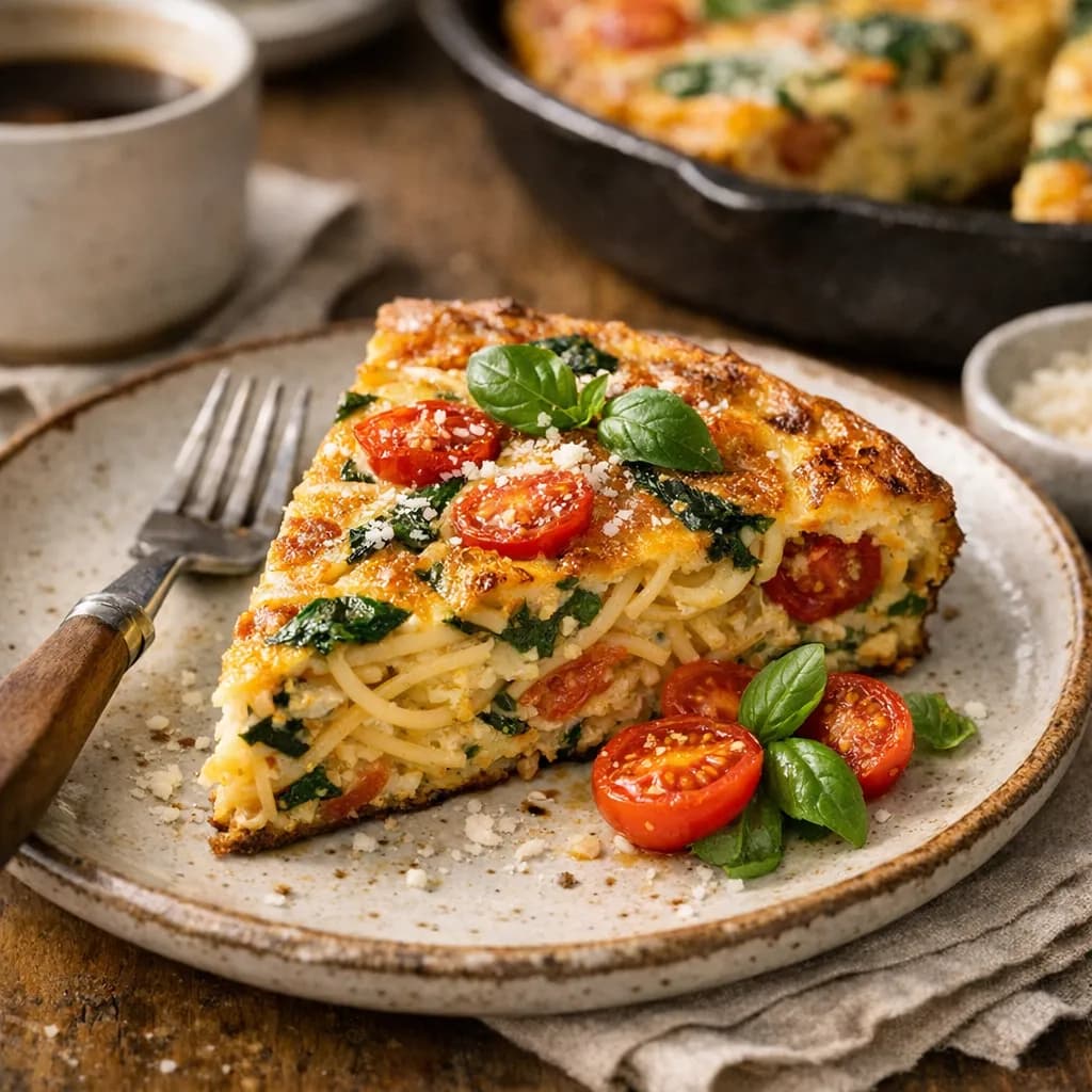Italian Breakfast Spaghetti Frittata