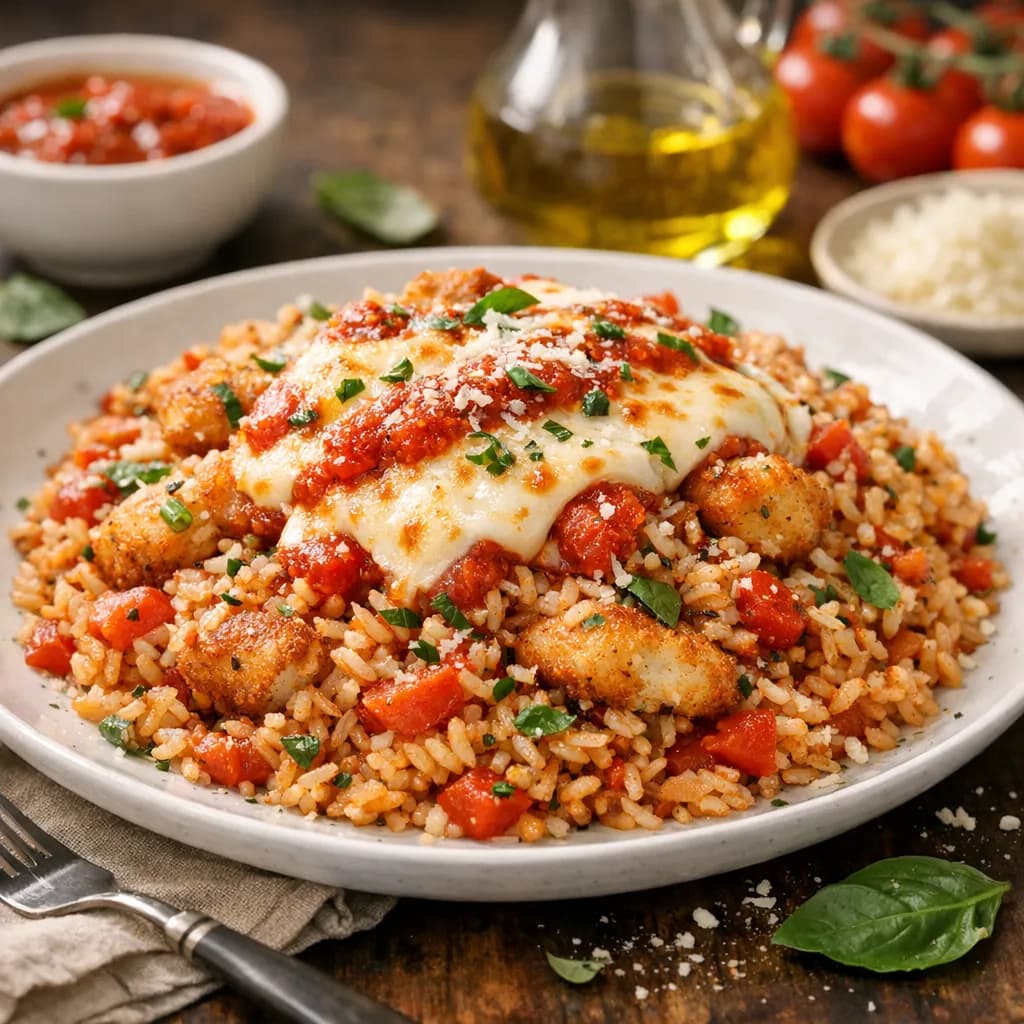 Italian Chicken Parmesan Fried Rice