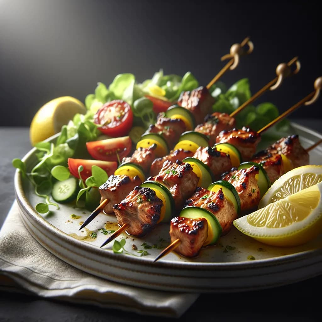 Italian Lemon Pork Skewers