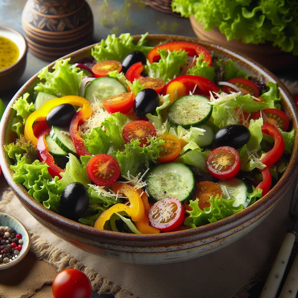 Italian Mixed Greens and Veggie Salad
