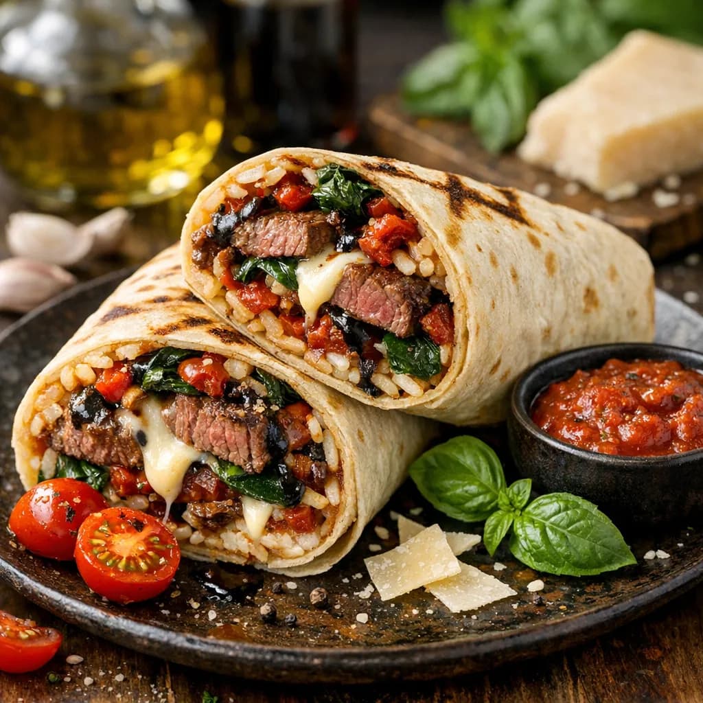 Italian Style Grilled Steak Burrito