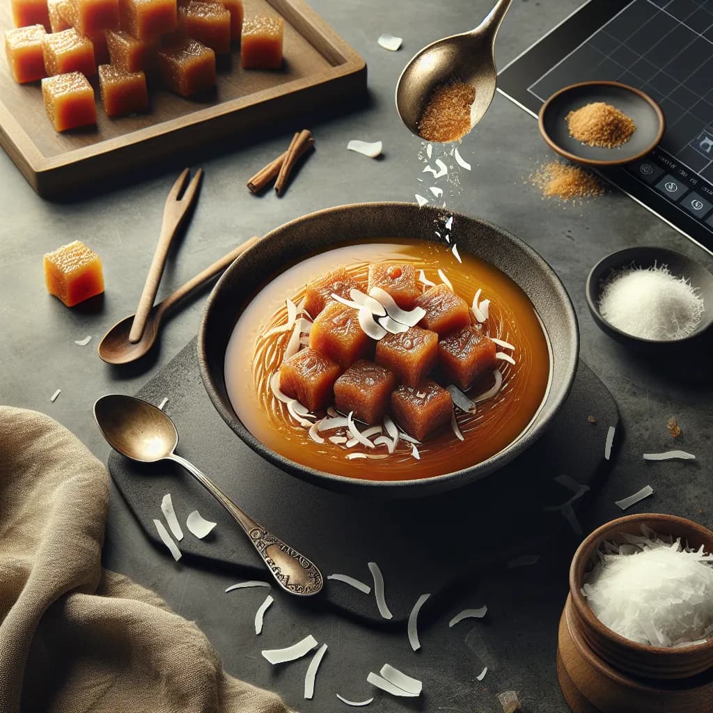 Jaggery Coconut Wheat Halwa
