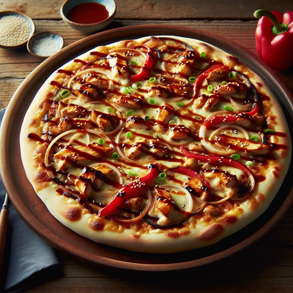 Japanische Teriyaki-Pizza