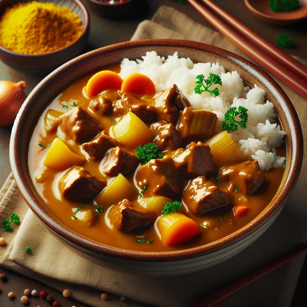 Japanisches Rindfleisch-Curry