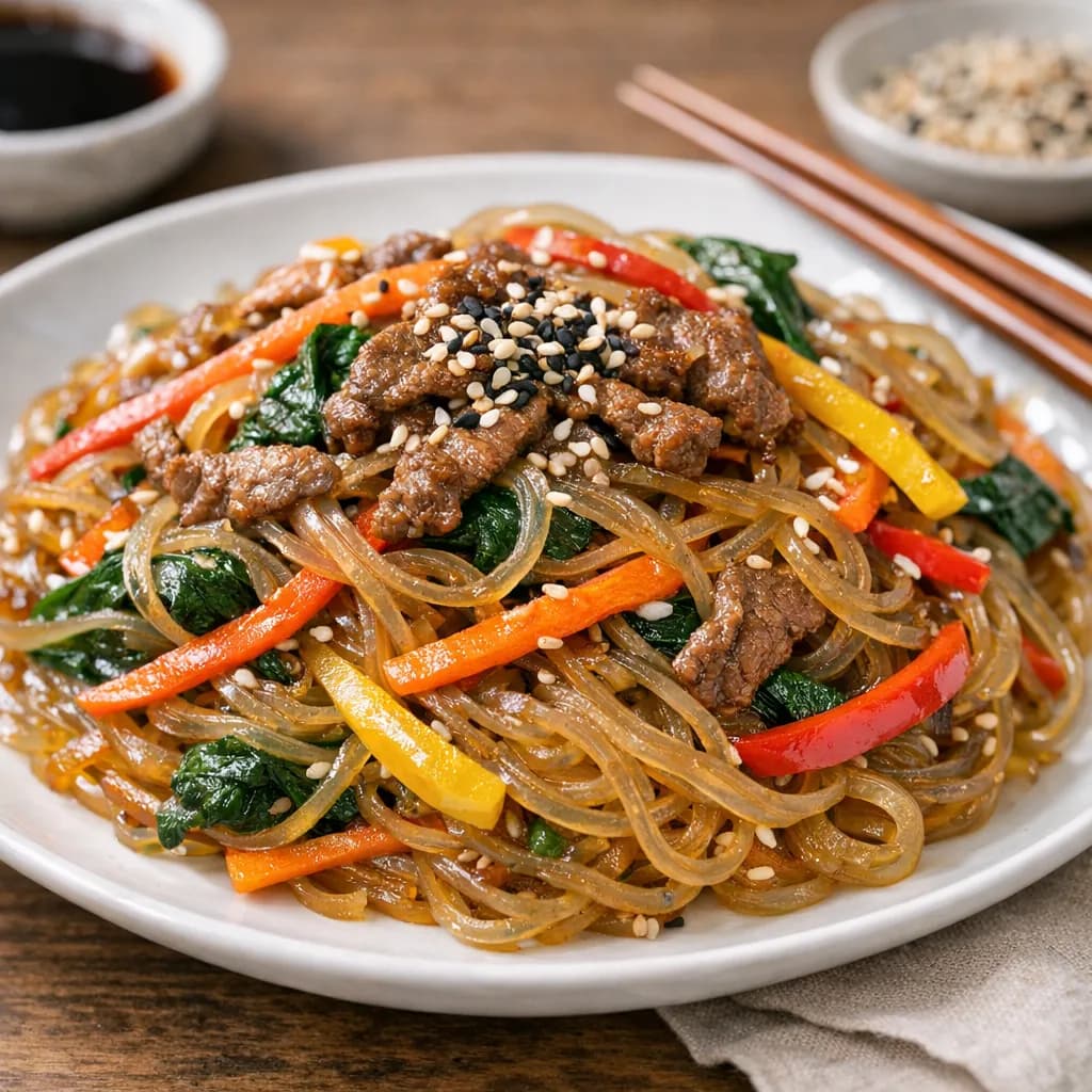 Japchae (Stir-fried Glass Noodles)