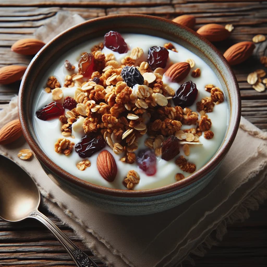 Joghurt mit selbstgemachtem Granola