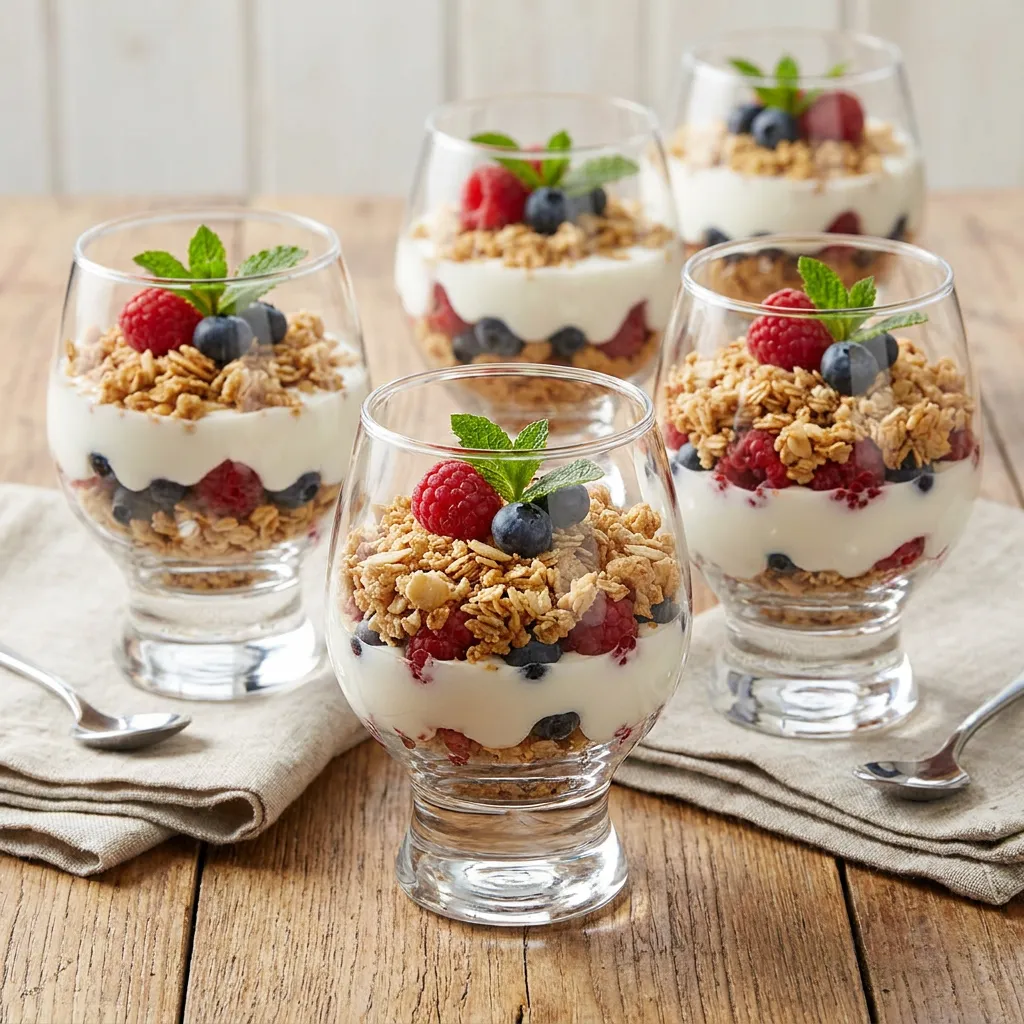 Joghurt-Beeren-Crumble im Glas