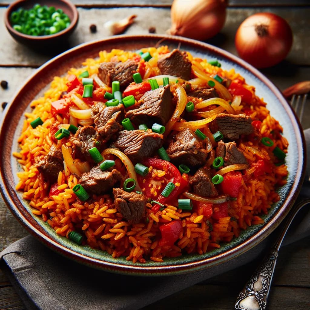 Jollof Rice with Beef