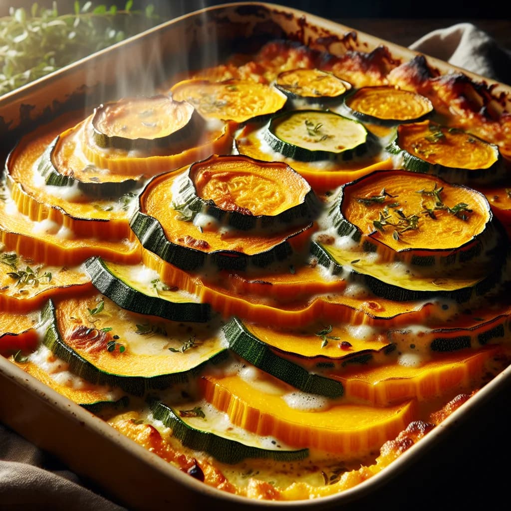 Kürbis-Zucchini-Gratin