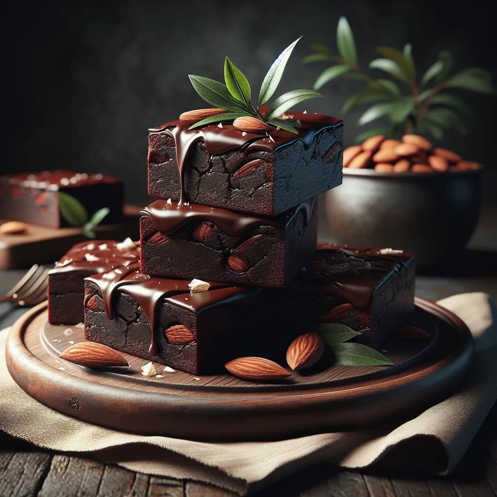 Kakao-Mandel-Brownies