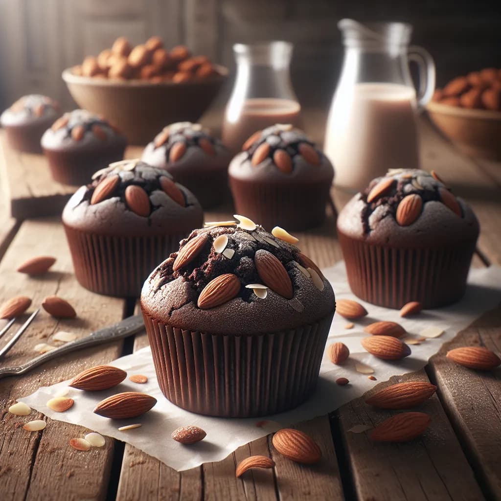 Kakao-Mandel-Muffins