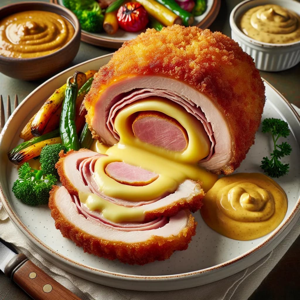 Kalbs-Cordon-Bleu à la Dijon