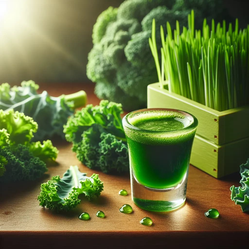 Kale and Wheatgrass Detox Shot