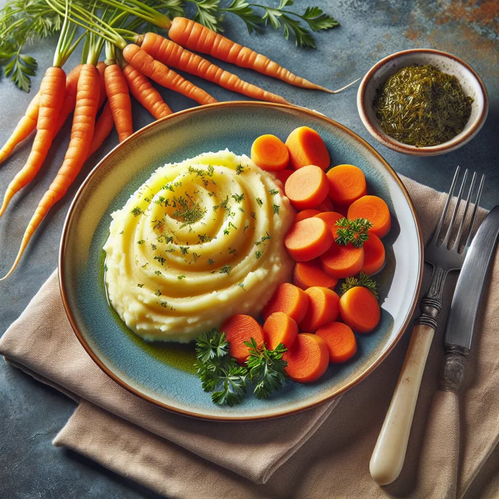 Kartoffel Püree mit Karotten