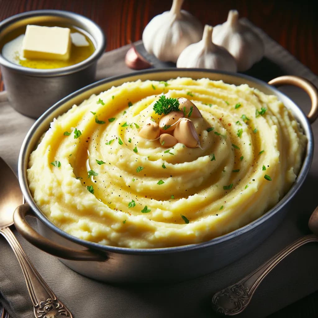 Kartoffel Püree mit Knoblauch