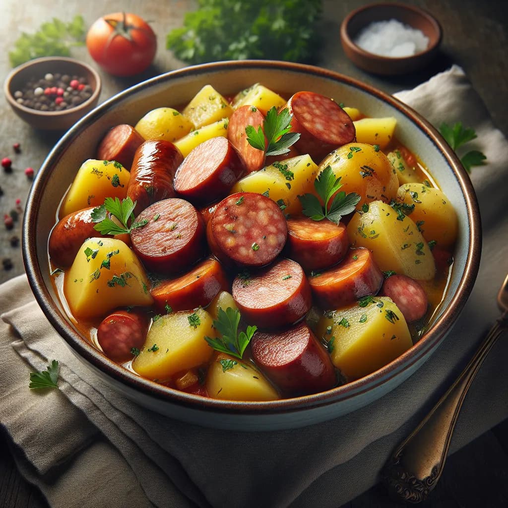 Kartoffelgulasch mit Debreziner
