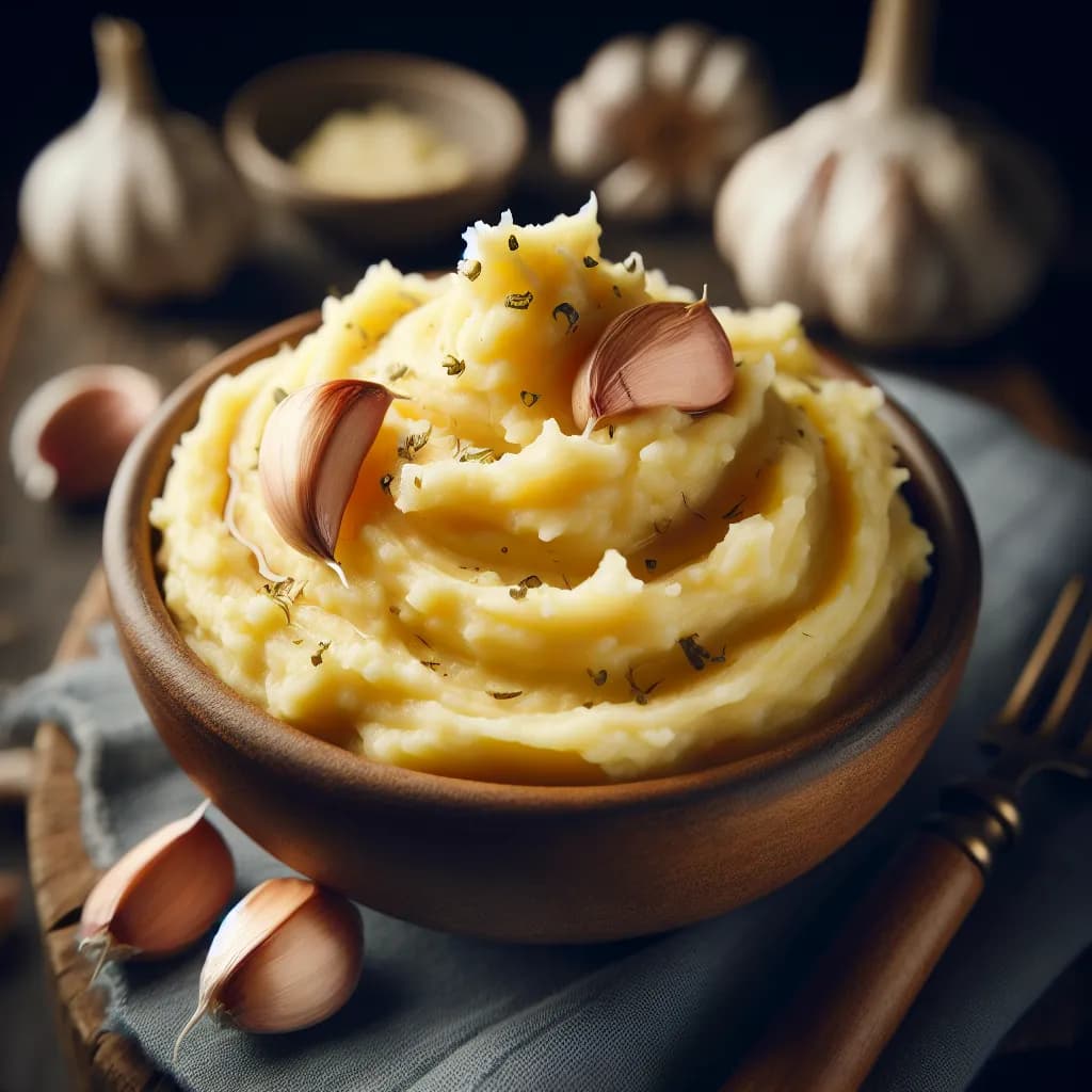 Kartoffelpüree mit Knoblauch