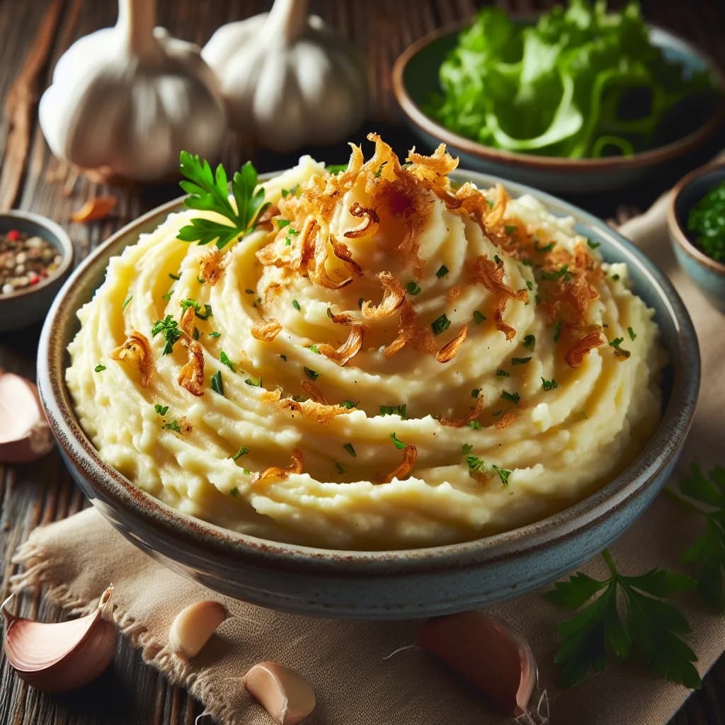 Kartoffelpüree mit Knoblauch