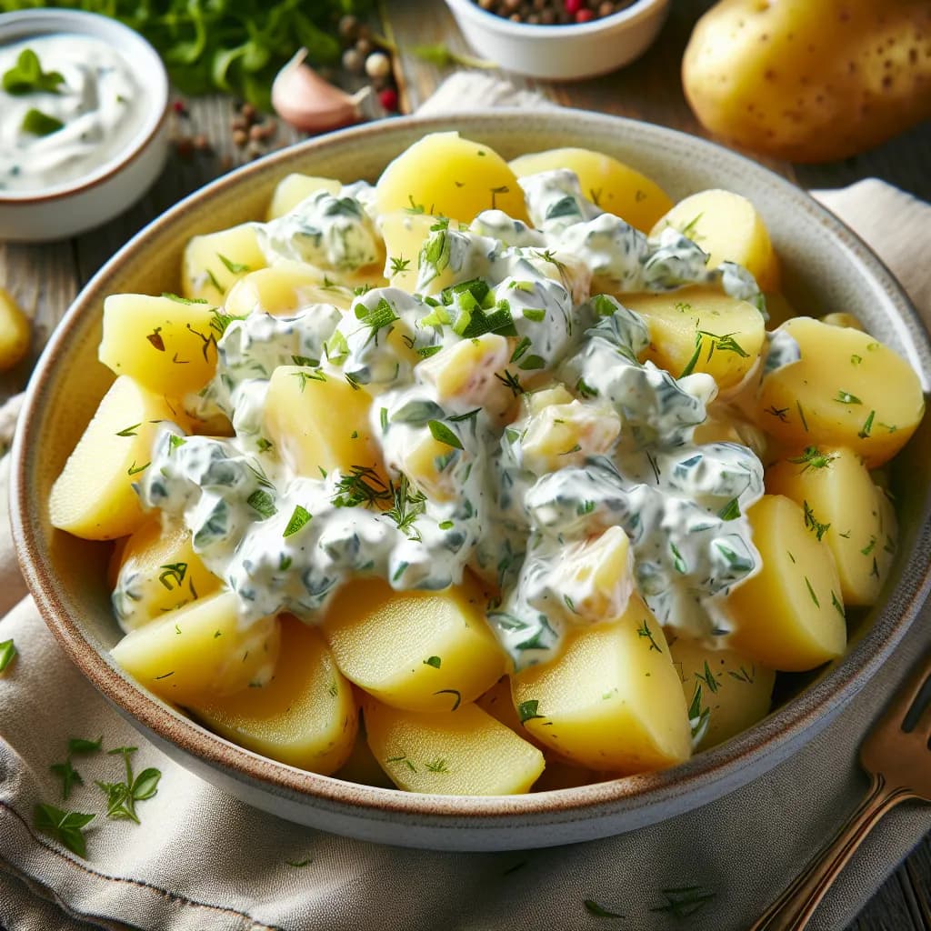 Kartoffelsalat mit Joghurt-Dressing
