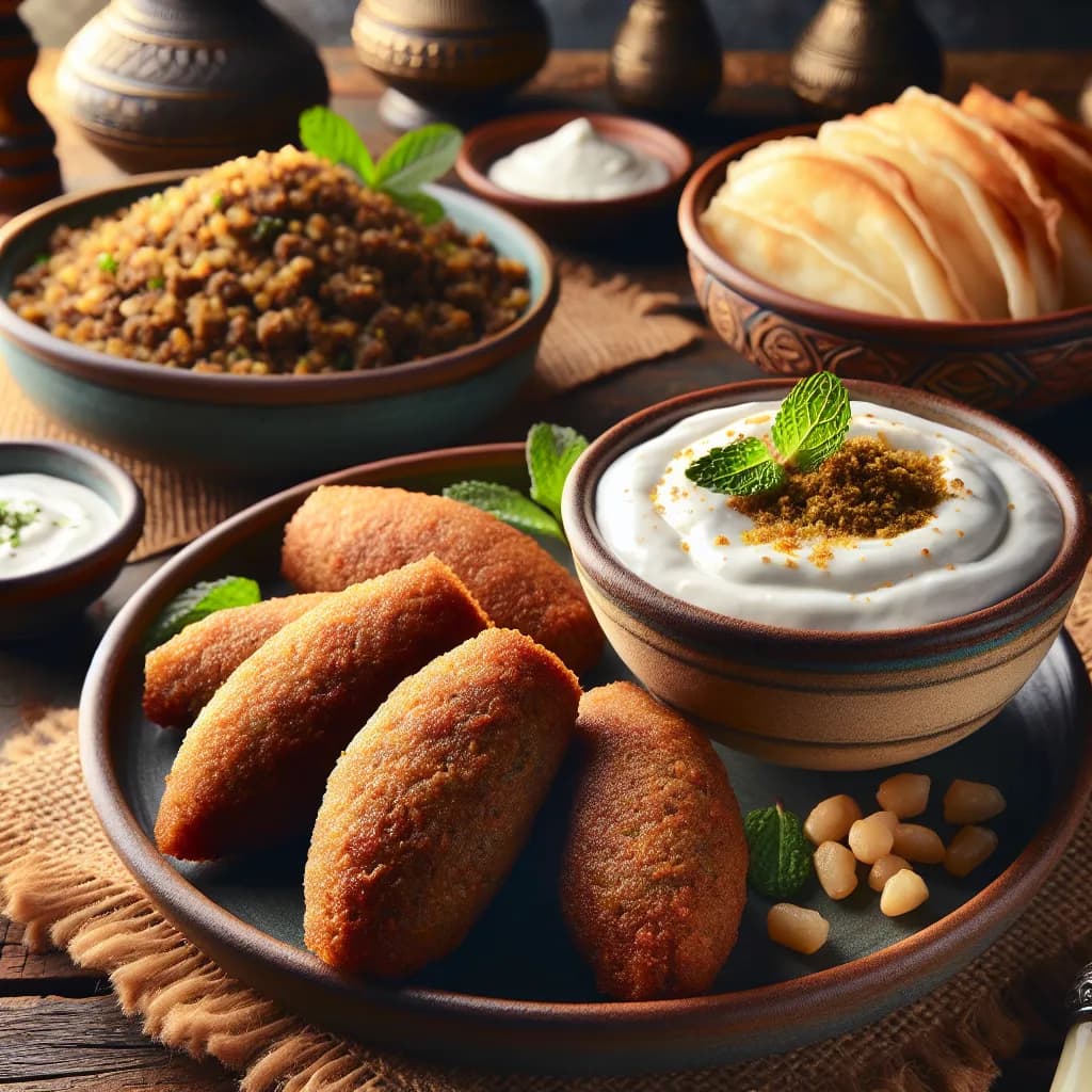 Kibbeh with Yogurt Sauce