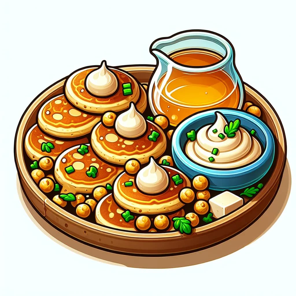 Kichererbsen-Quark-Pfannkuchen