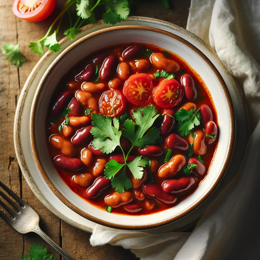 Kidney Bean and Tomato Stir-Fry