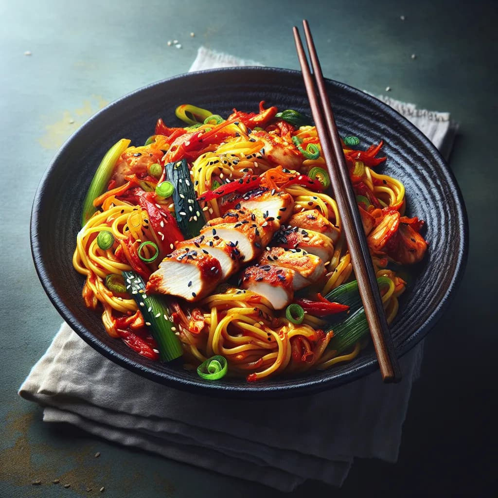 Kimchi Noodle Stir-Fry