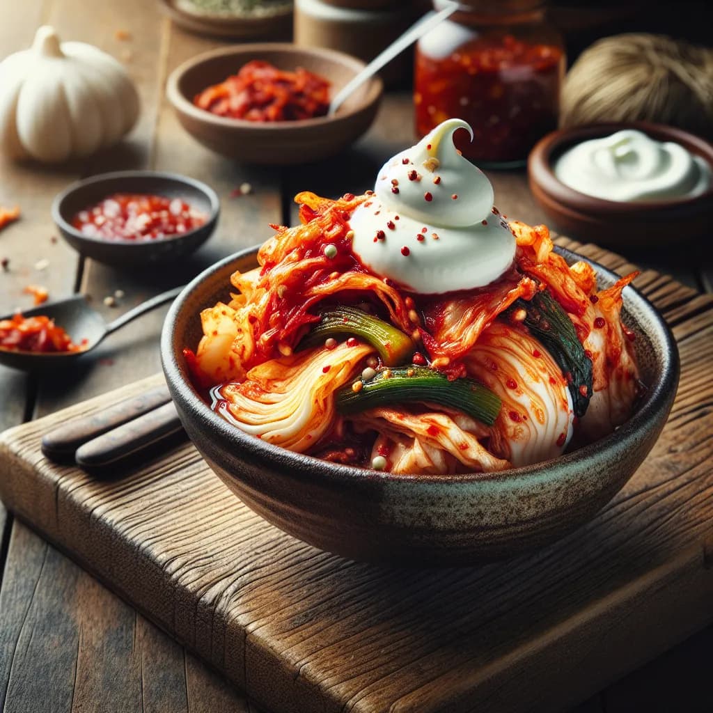 Kimchi and Cream Cheese Spread
