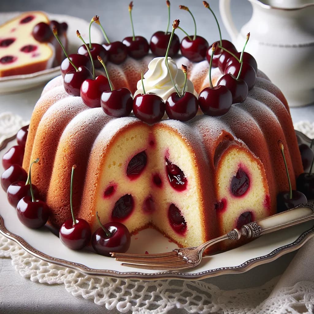 Kirschtorte mit Sahne