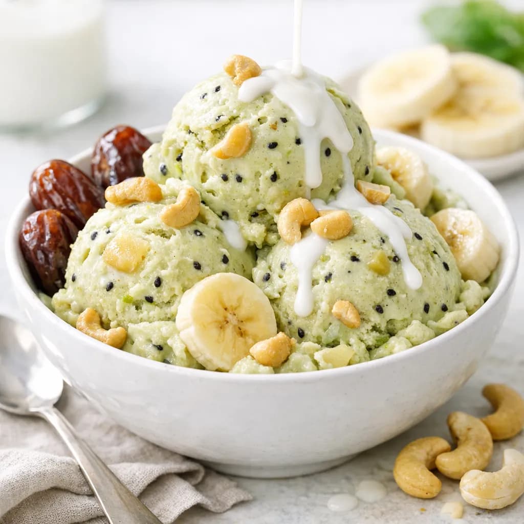 Kiwi Banana Cashew Ice Cream