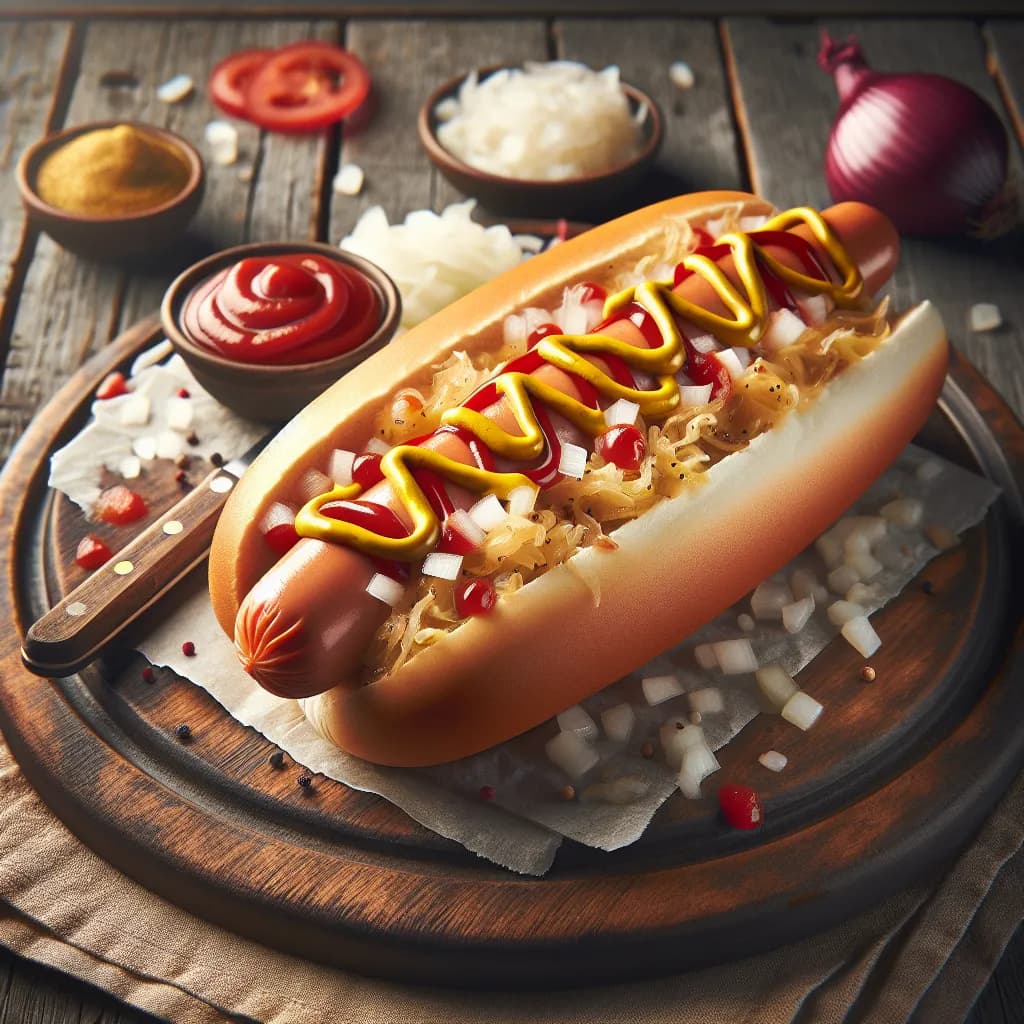 Klassische Amerikanische Hotdogs