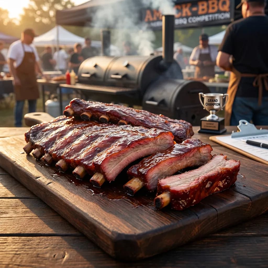 Klassische amerikanische Competition-BBQ-Spareribs