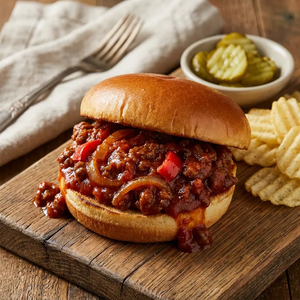 Klassischer amerikanischer Sloppy Joe