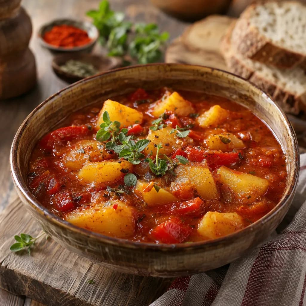 Klassisches österreichisches Kartoffelgulasch