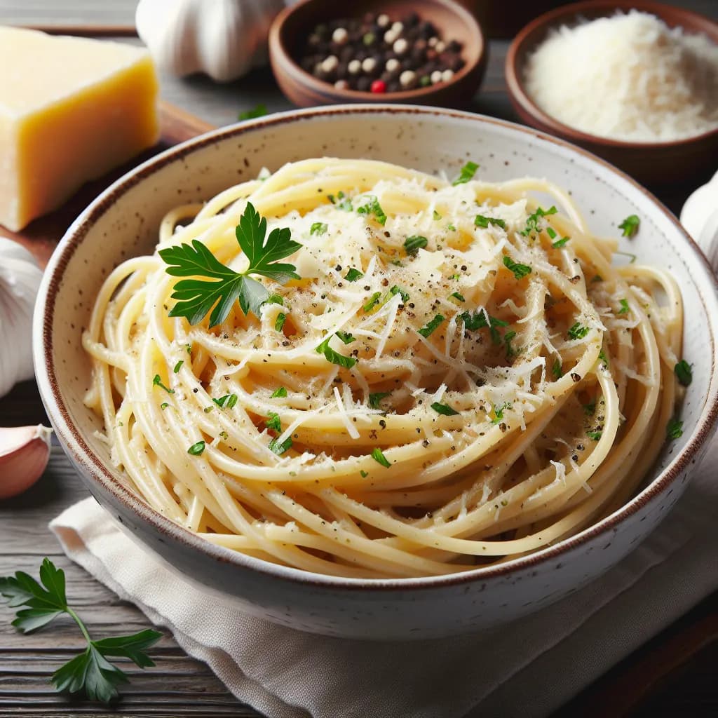 Knoblauch-Parmesan-Nudeln