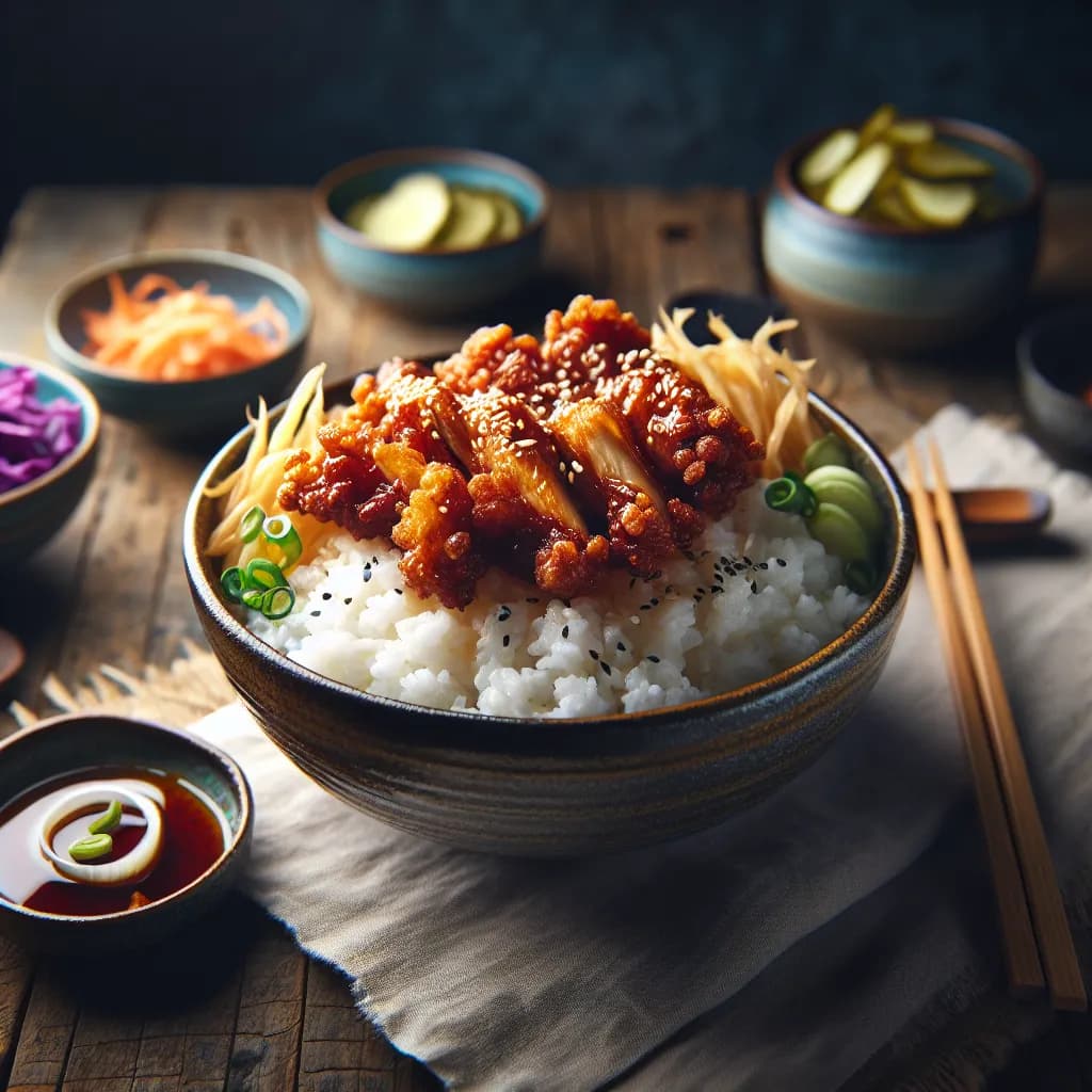 Korean Fried Chicken Rice Bowl